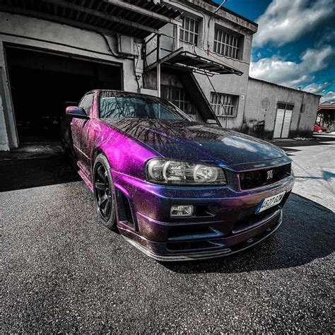 r34 violet|Midnight Purple R34 Nissan Skyline GT.